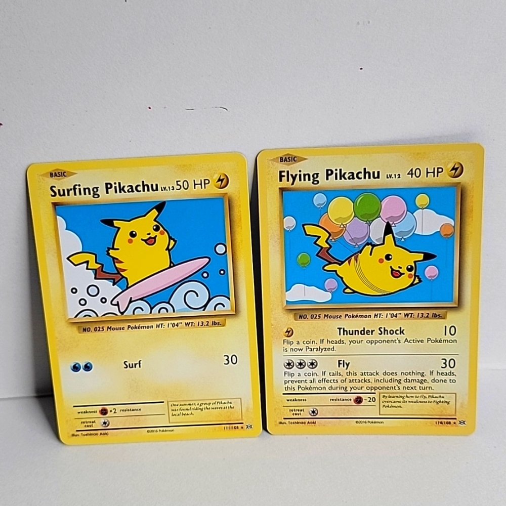 2016 Flying Pikachu and Surfing Pikachu....